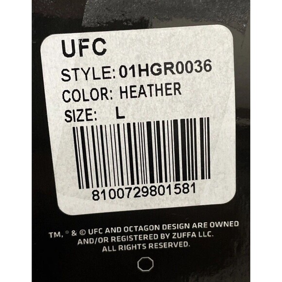 UFC Large Conor McGregor Scream T-Shirt Men's Heather Gray Short Sleeve Tee NWT - Picture 4 of 8